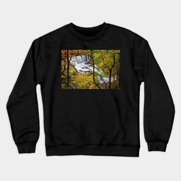 Sgwd Isaf Clun-gwyn, Brecon Beacons National Park Crewneck Sweatshirt by dasantillo